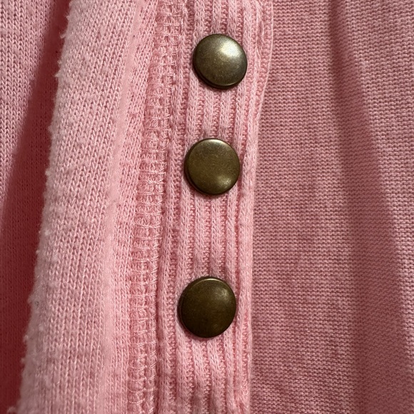 Pink Button-Front Women's Sweater - Picture 3 of 5